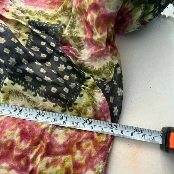 Free People One women’s long sleeves boho oversized  tye dye striped Top Sz S - Picture 16 of 16